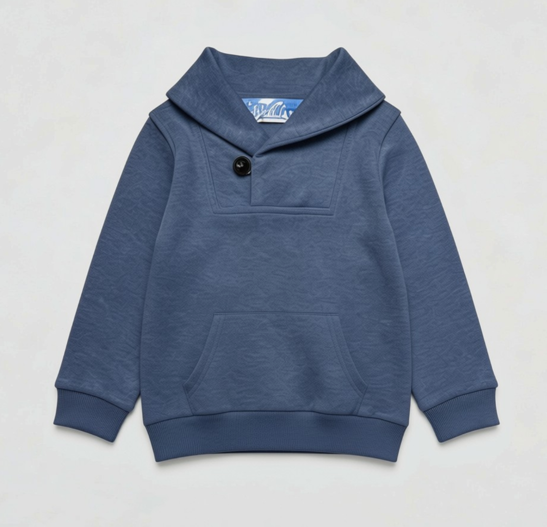 Navy Shawl Collar Knit