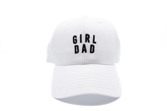 Girl Dad Hat in White Snapback