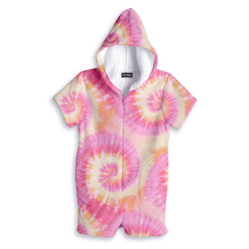 Pink Lemonade Tie-Dye Plush Romper