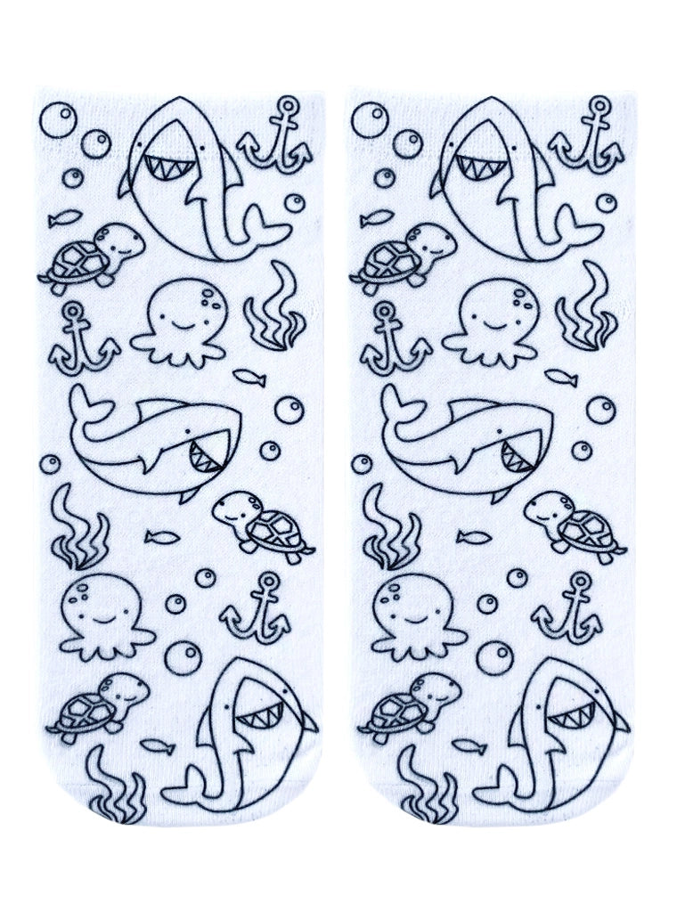 Under The Sea Coloring Socks