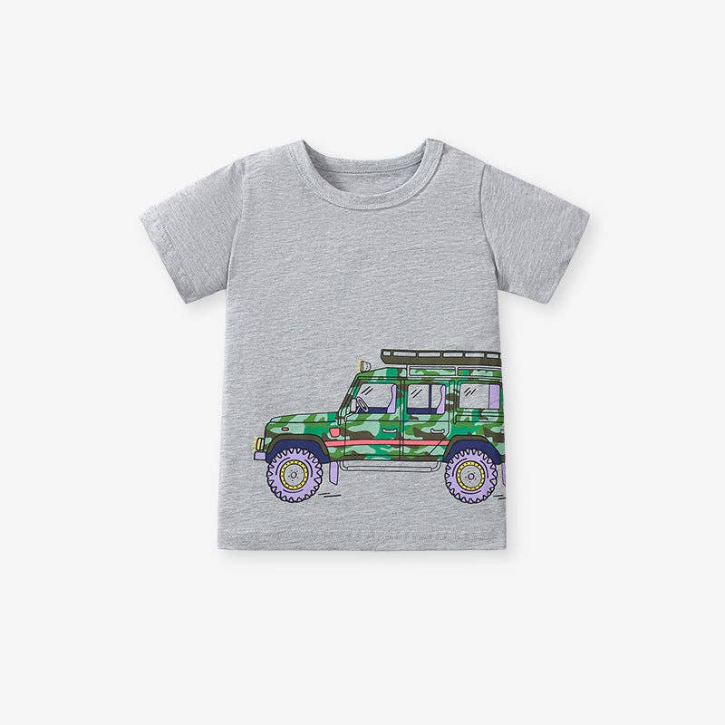 Teal Checkered Truck Tee + Shorts Set