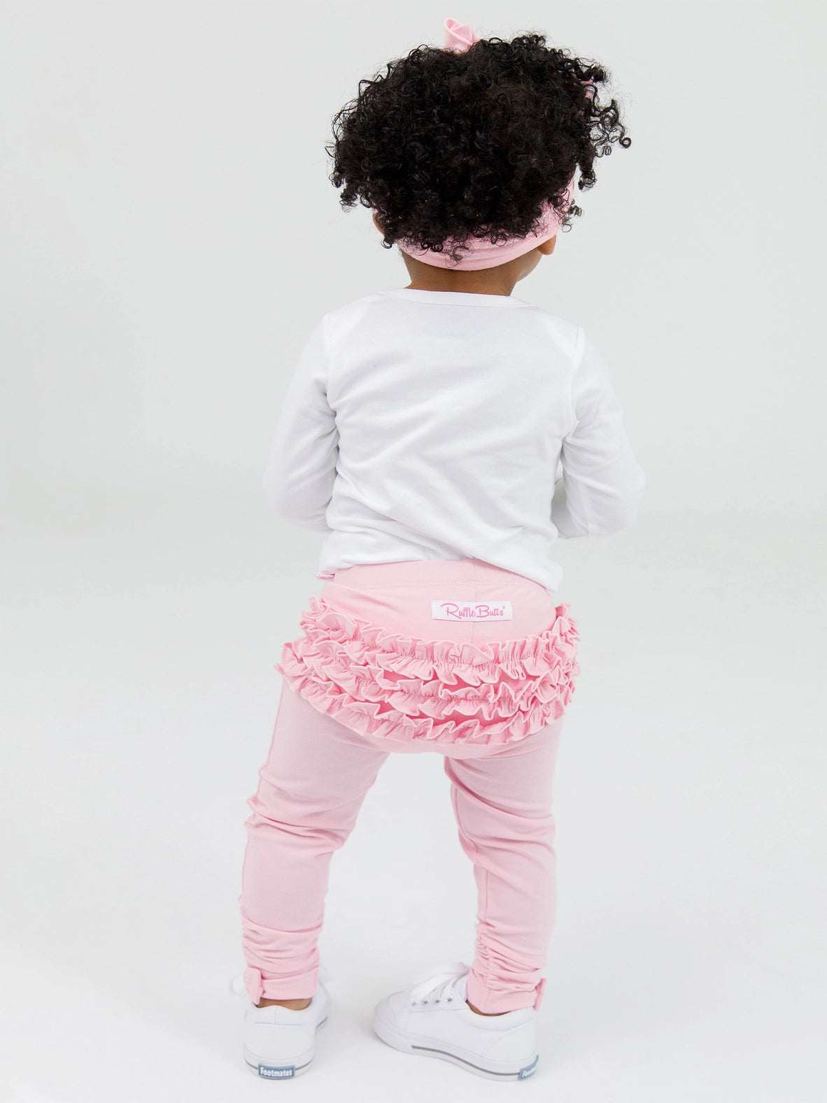 White Knit Long Sleeve Ruffle Bodysuit