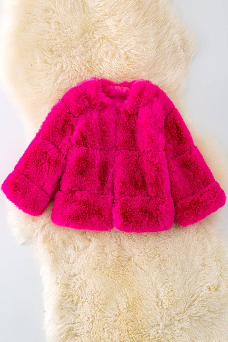 Fuchsia Faux Fur Jacket