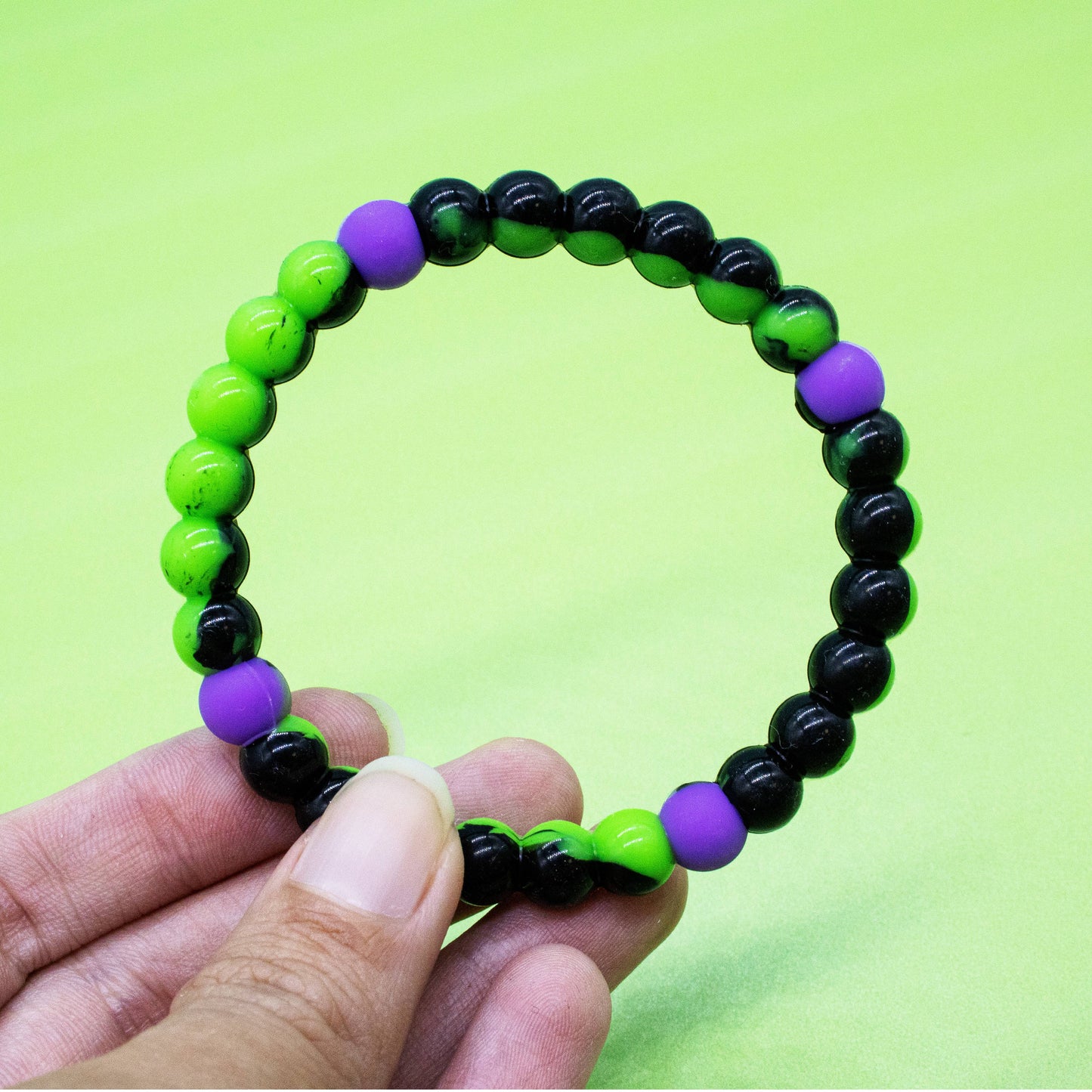 Halloween Tie Dye Silicone Beaded Bubble Bracelets