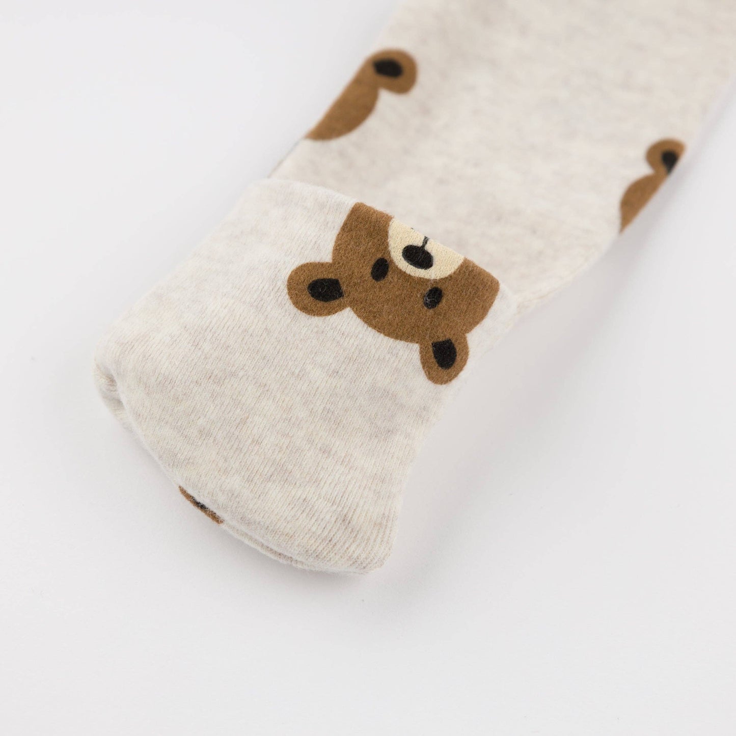 Teddy Bear Zipper Footie in Malt