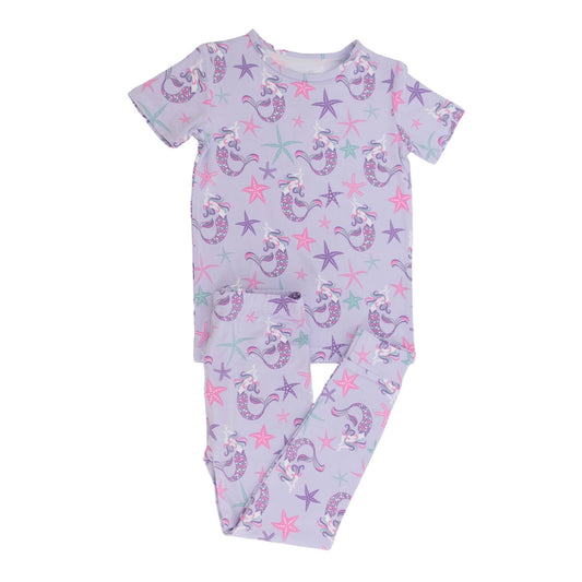 Mermaid Purple S/S Bamboo Pajama Set