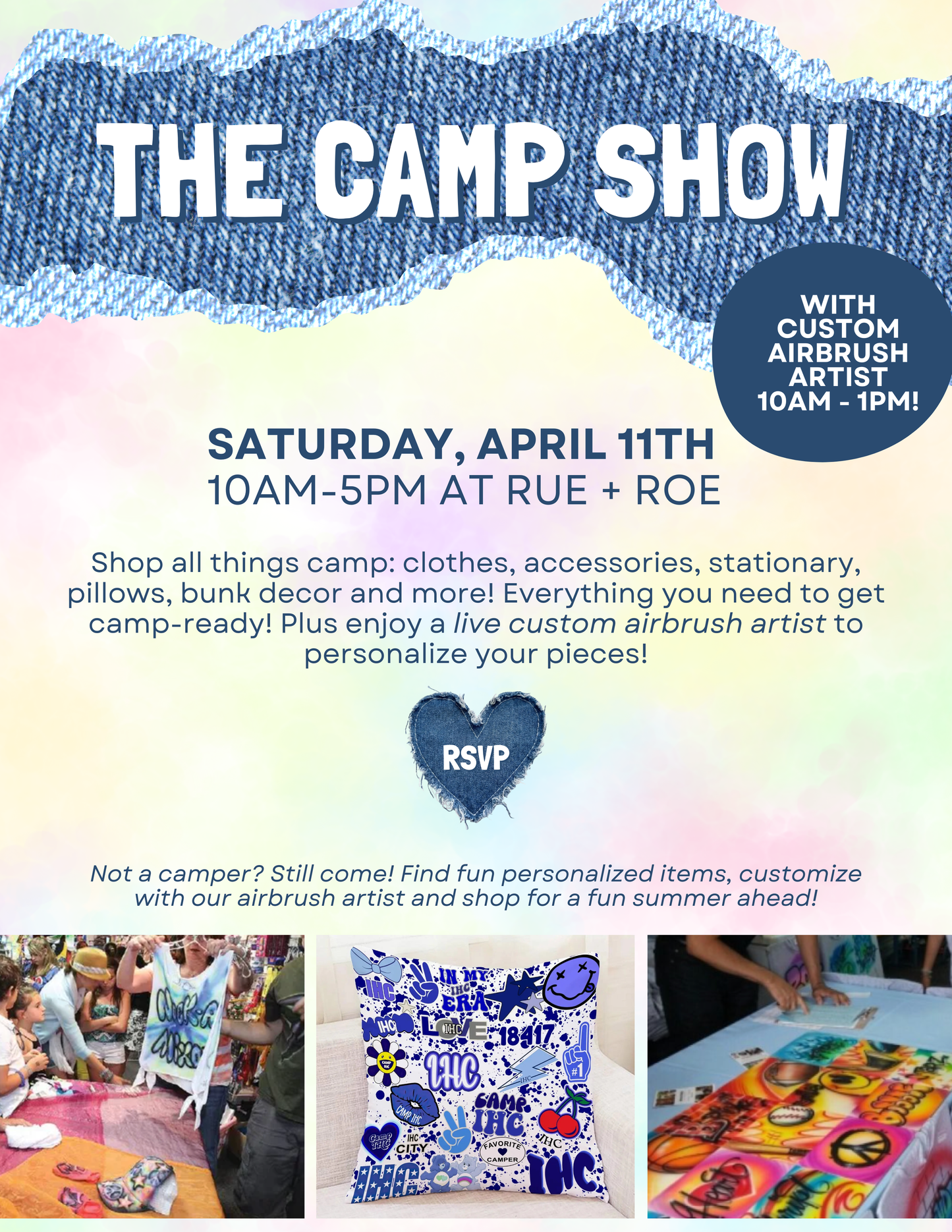 The CAMP SHOW at RUE + ROE!