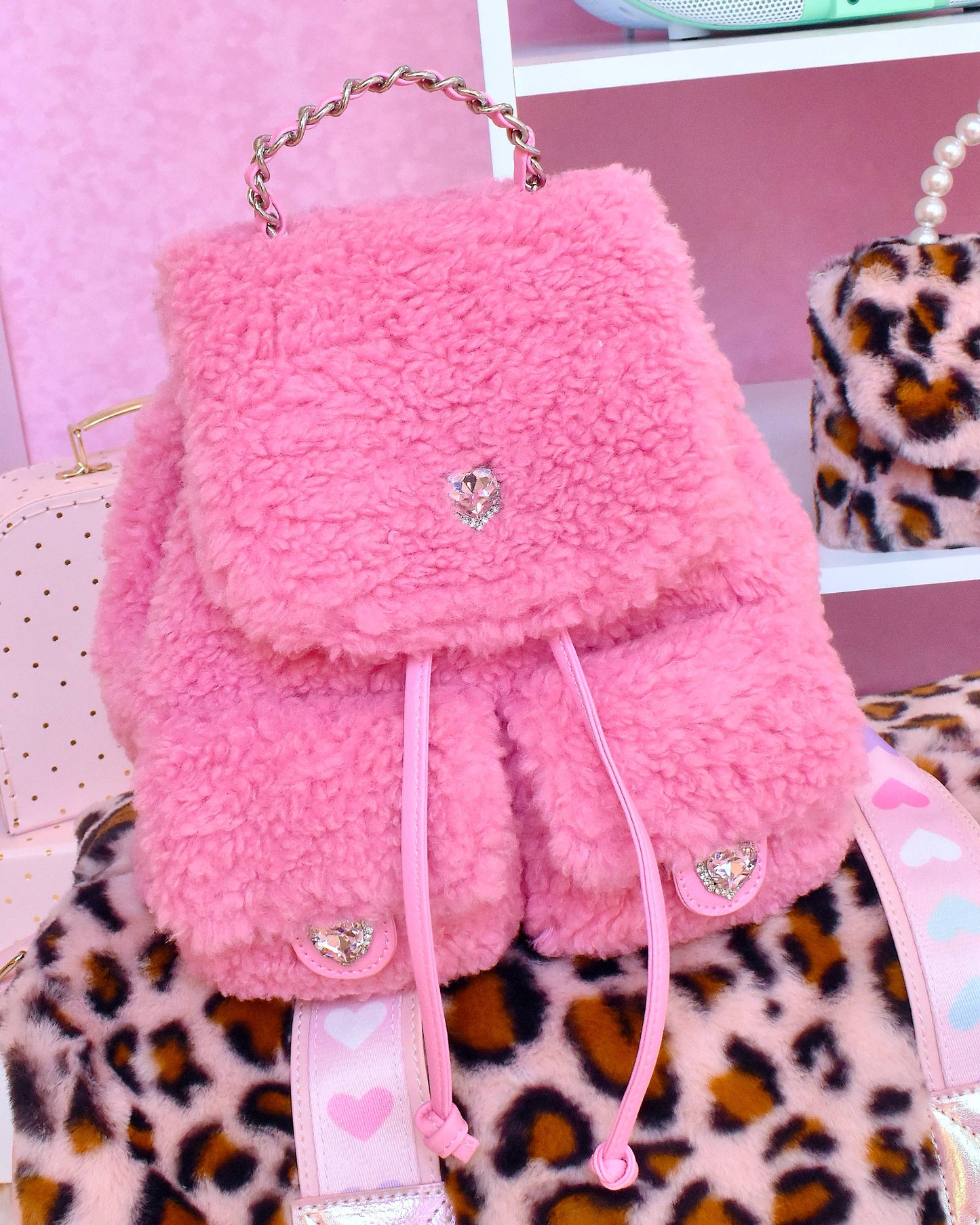 Pink Sherpa Mini Backpack
