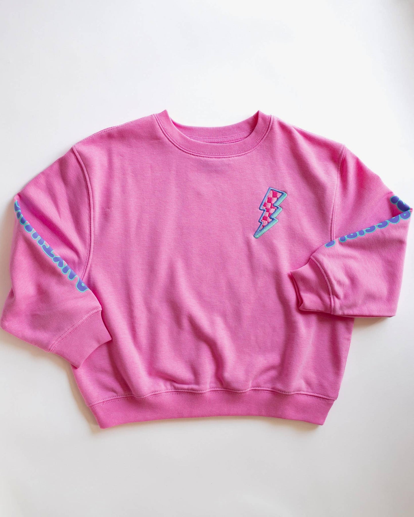 Anything is Possible Lightning Sweatshirt in Berry