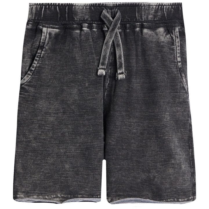 Black Denim Enzyme Short
