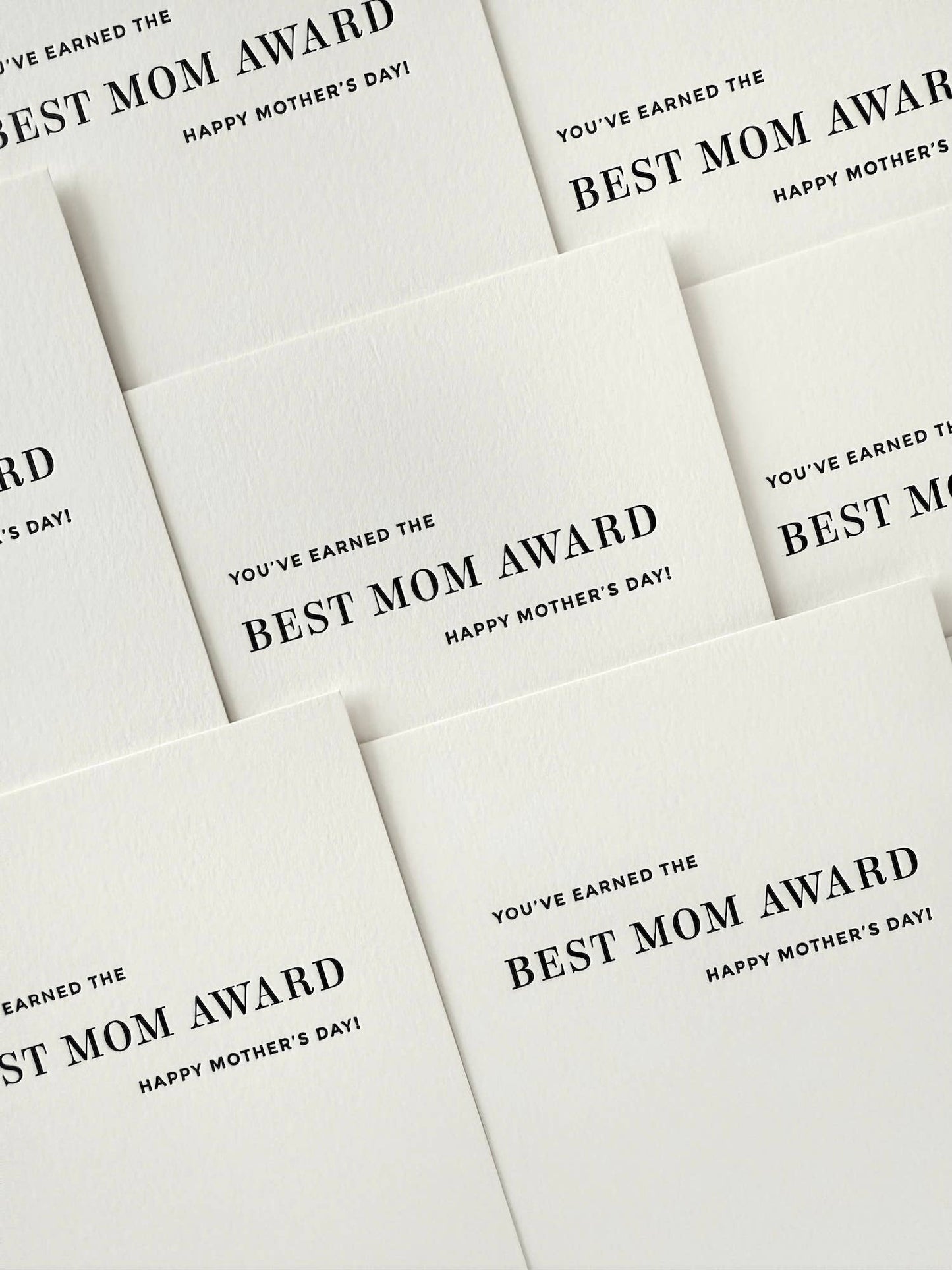 Best Mom Award Letterpress Card