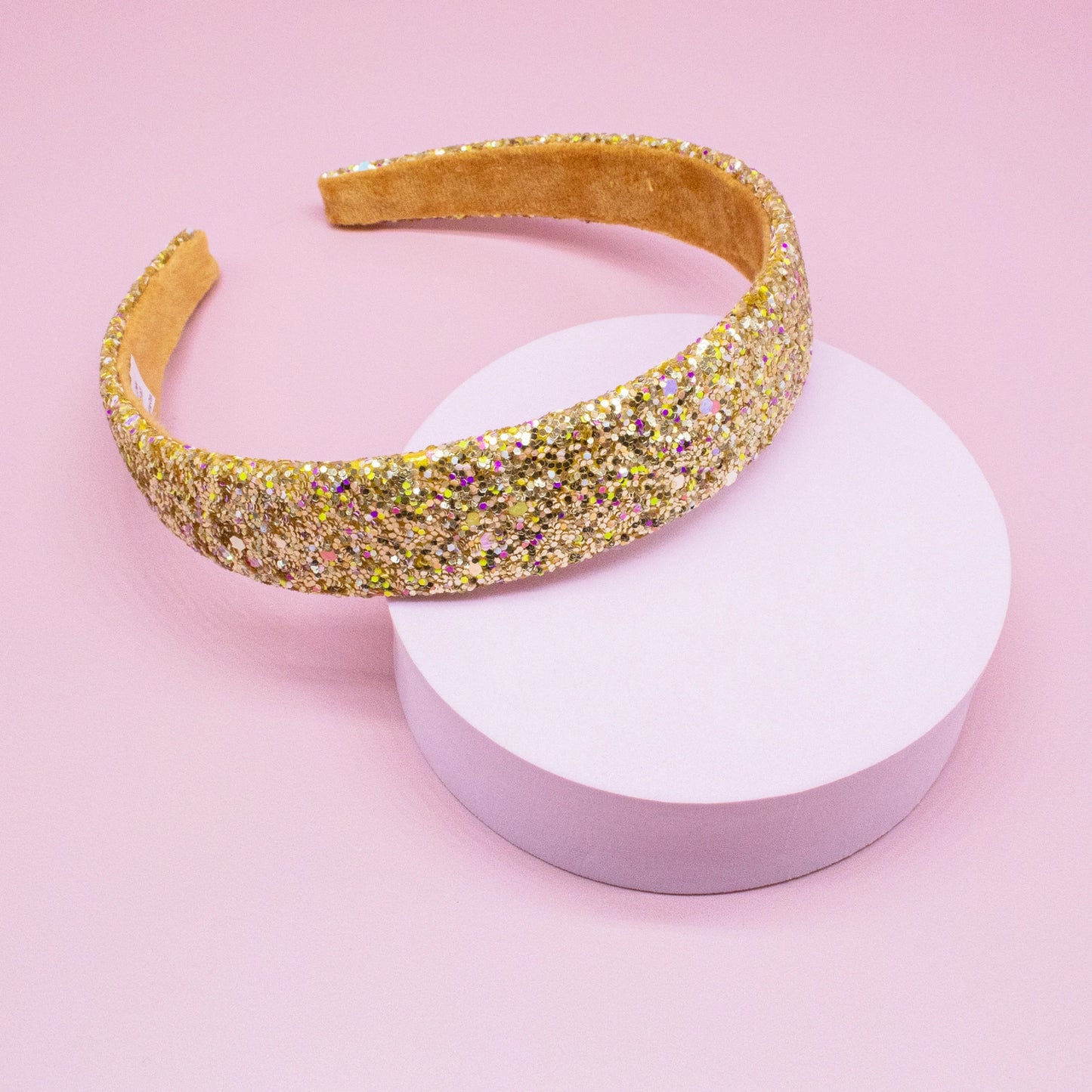 Gold Glitter Tapered Headband