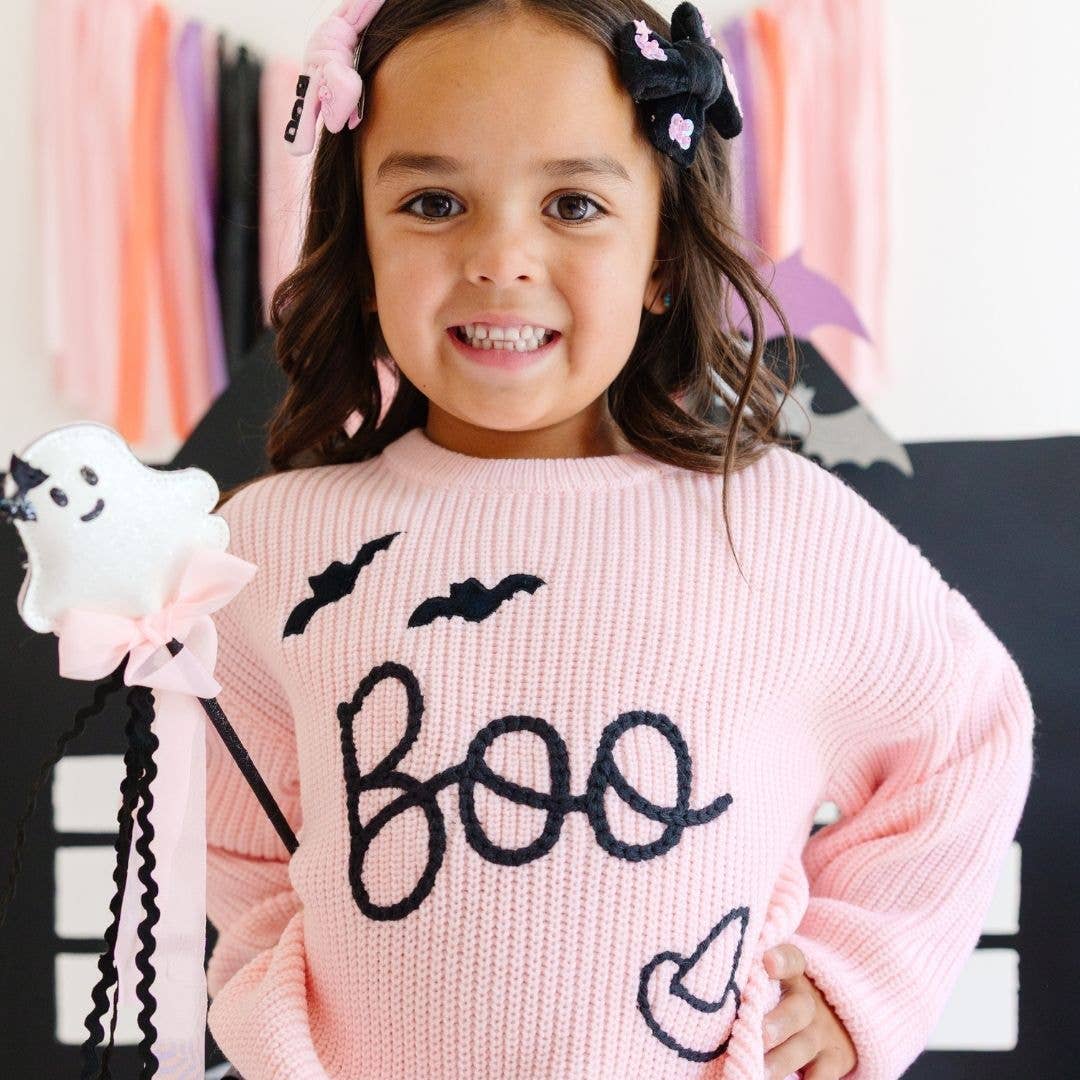 Baby Boo Bat Blush Knit Sweater