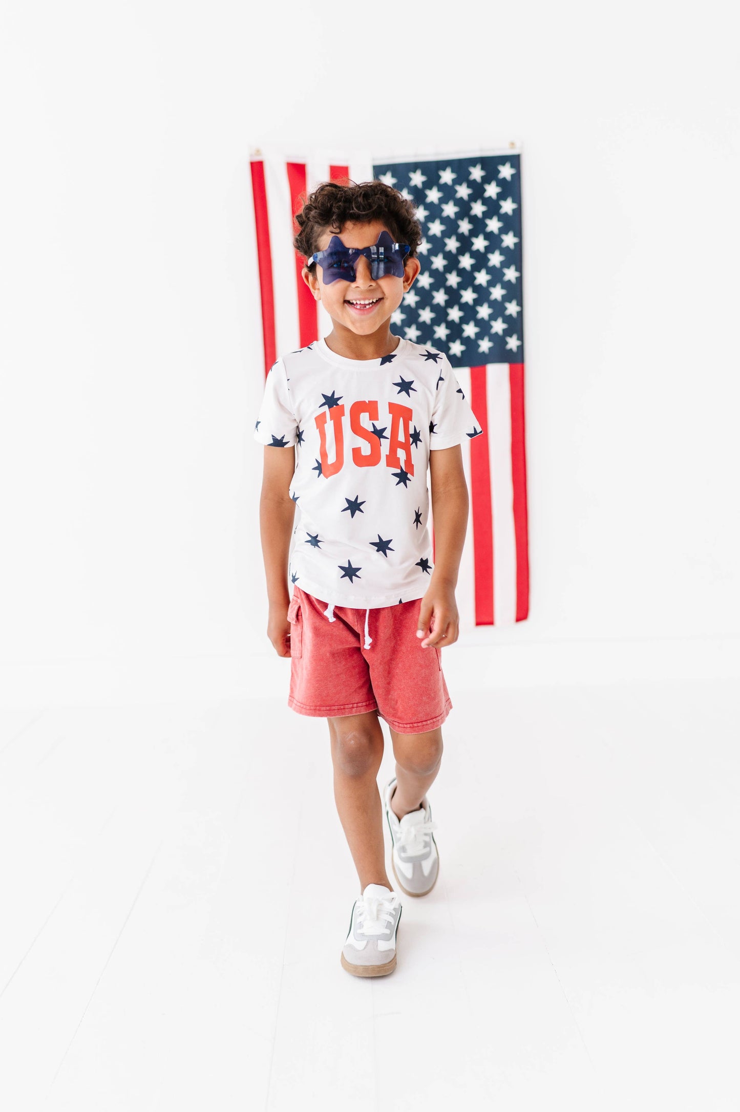 Red Vintage Cargo Shorts