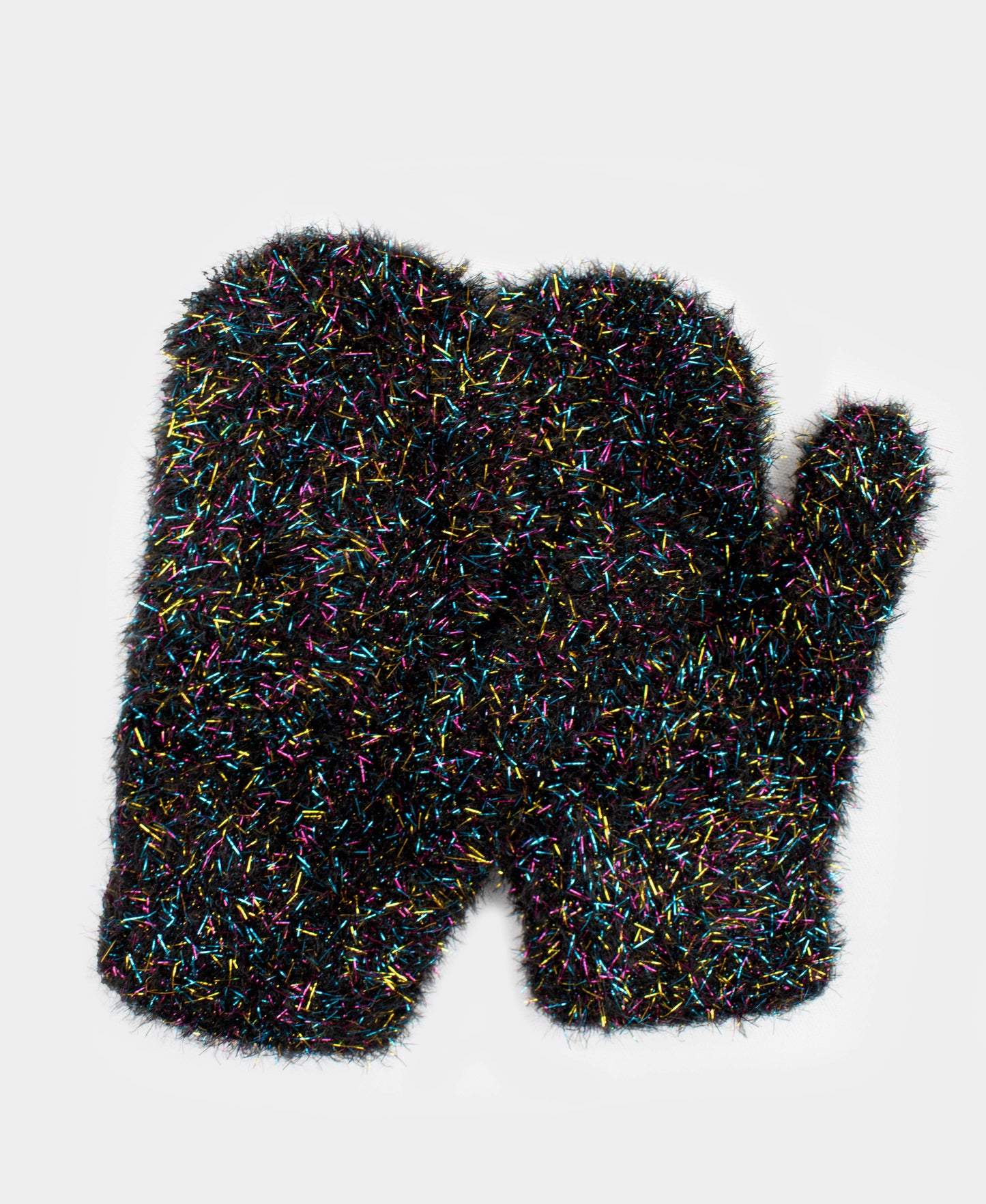 Black Tinsel Mittens