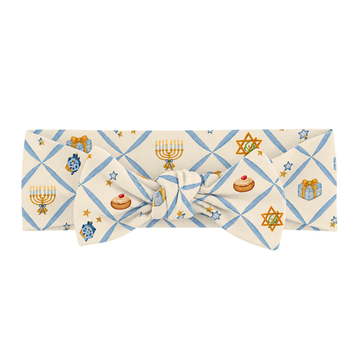 Hanukkah Bamboo Bow Headband