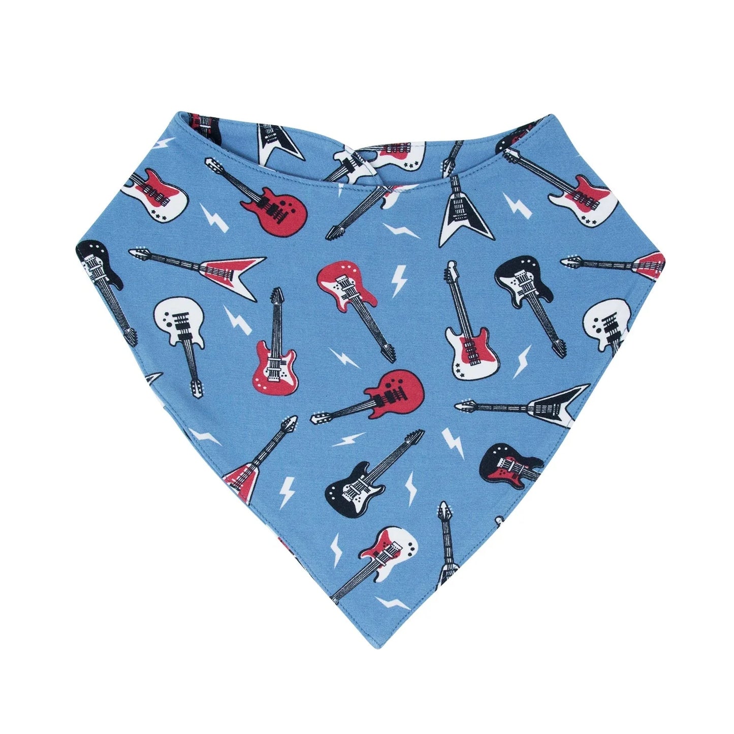 Rock N Roll Blue Bamboo Bib