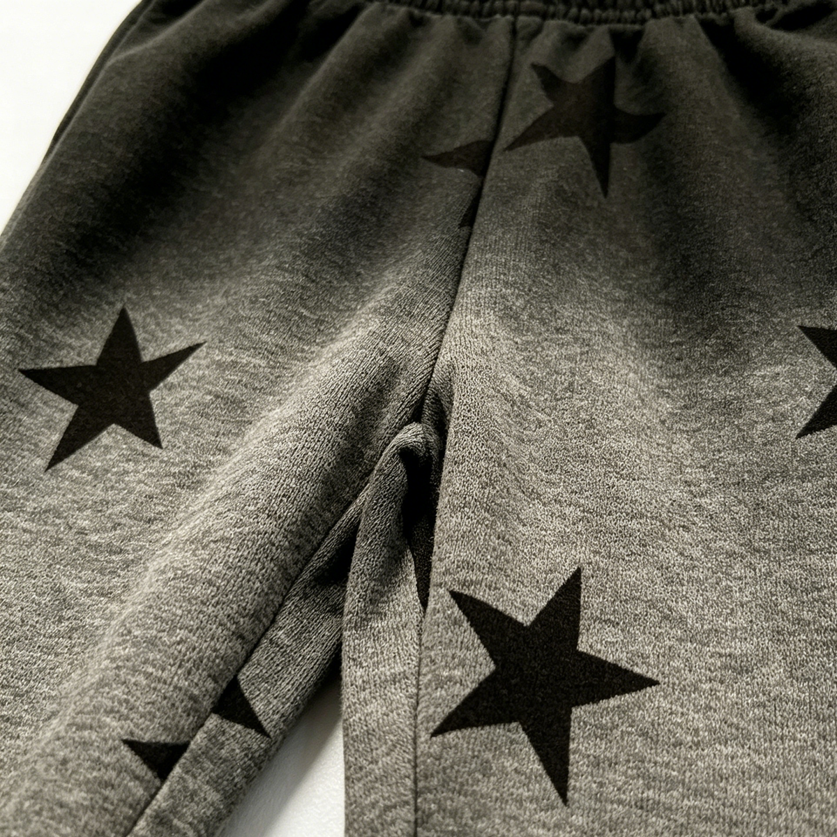Gray Ombré Star Zip Hoodie Set