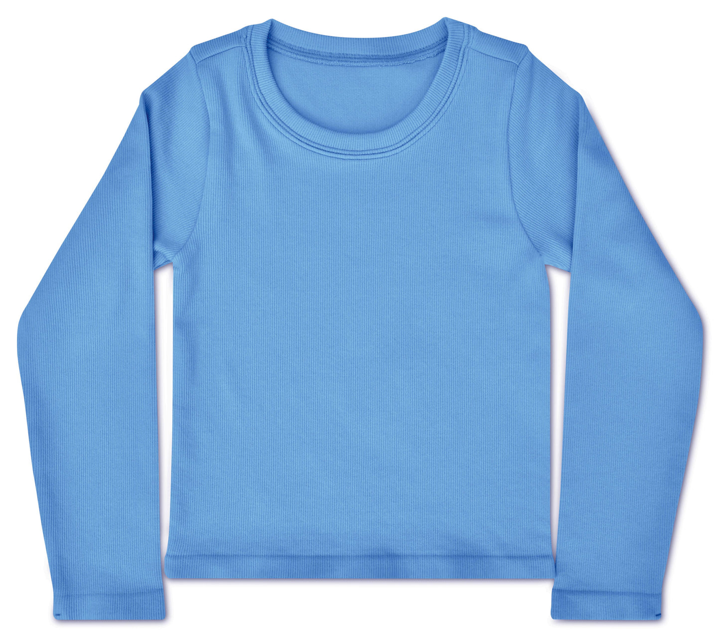 Bright Blue Ribbed L/S Shirt