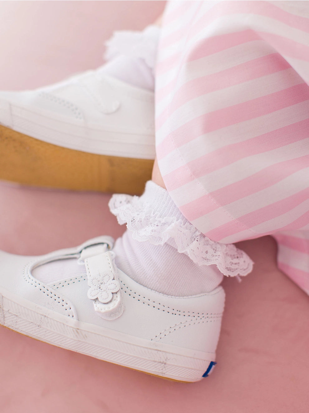 3-Pack White Ruffle Ankle Socks