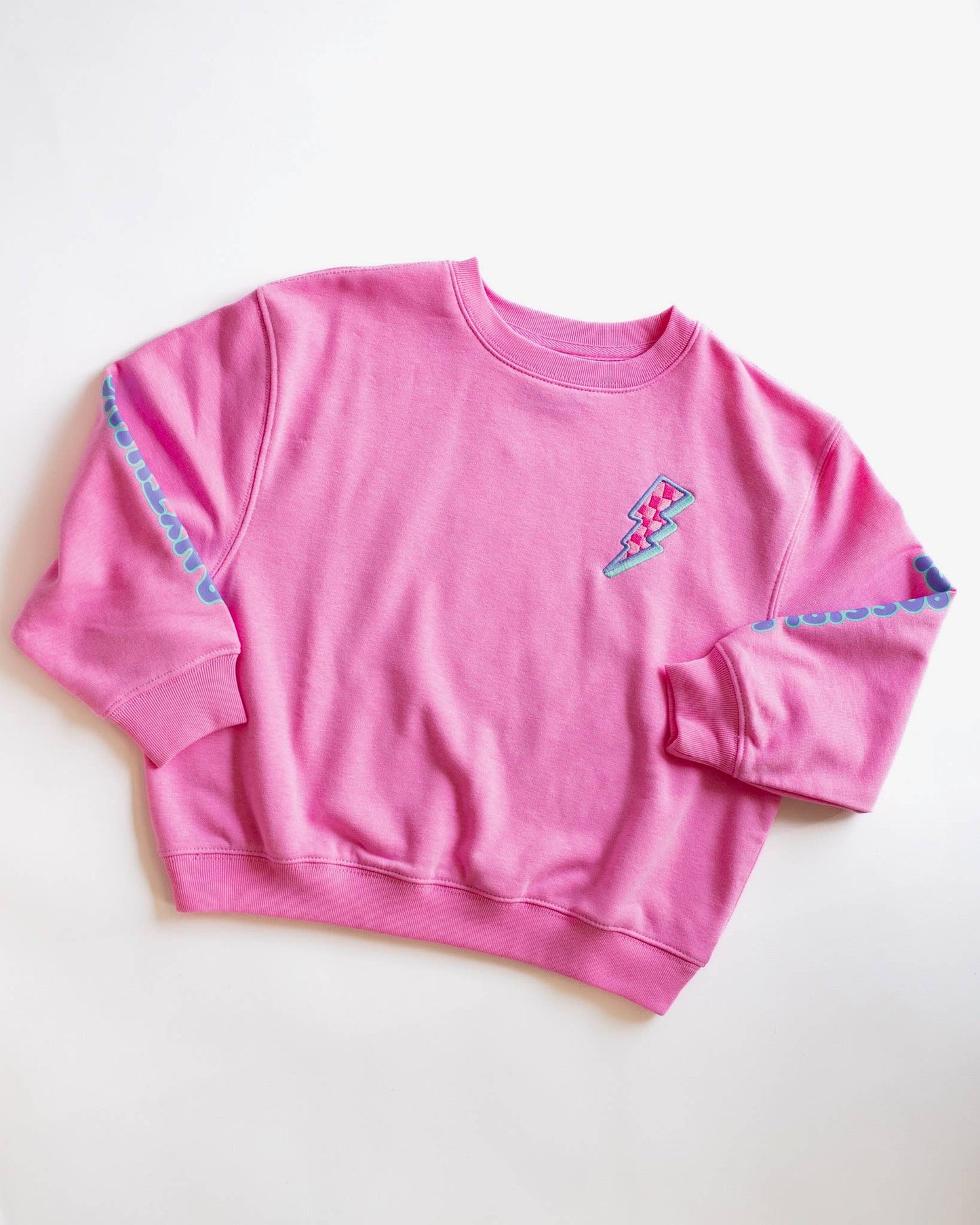 Anything is Possible Lightning Sweatshirt in Berry