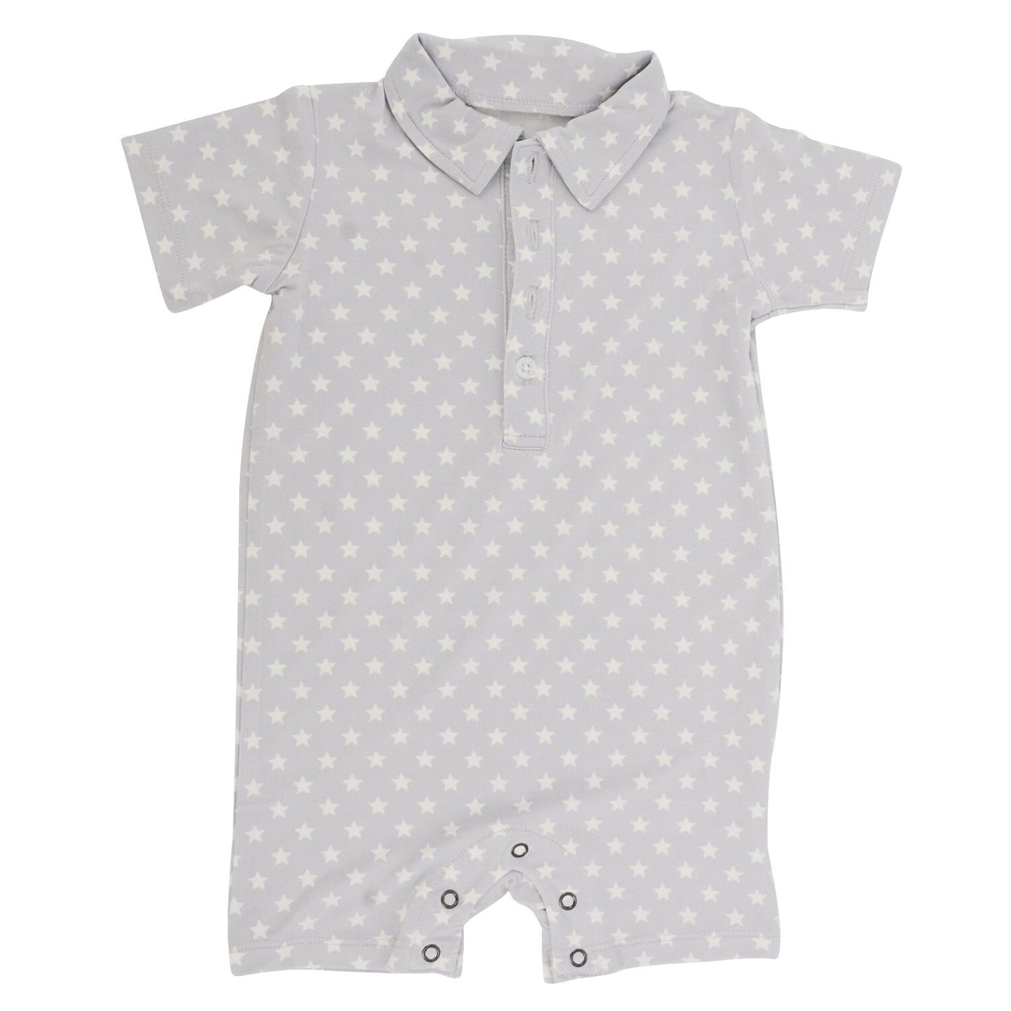 Grey Stars Polo Romper