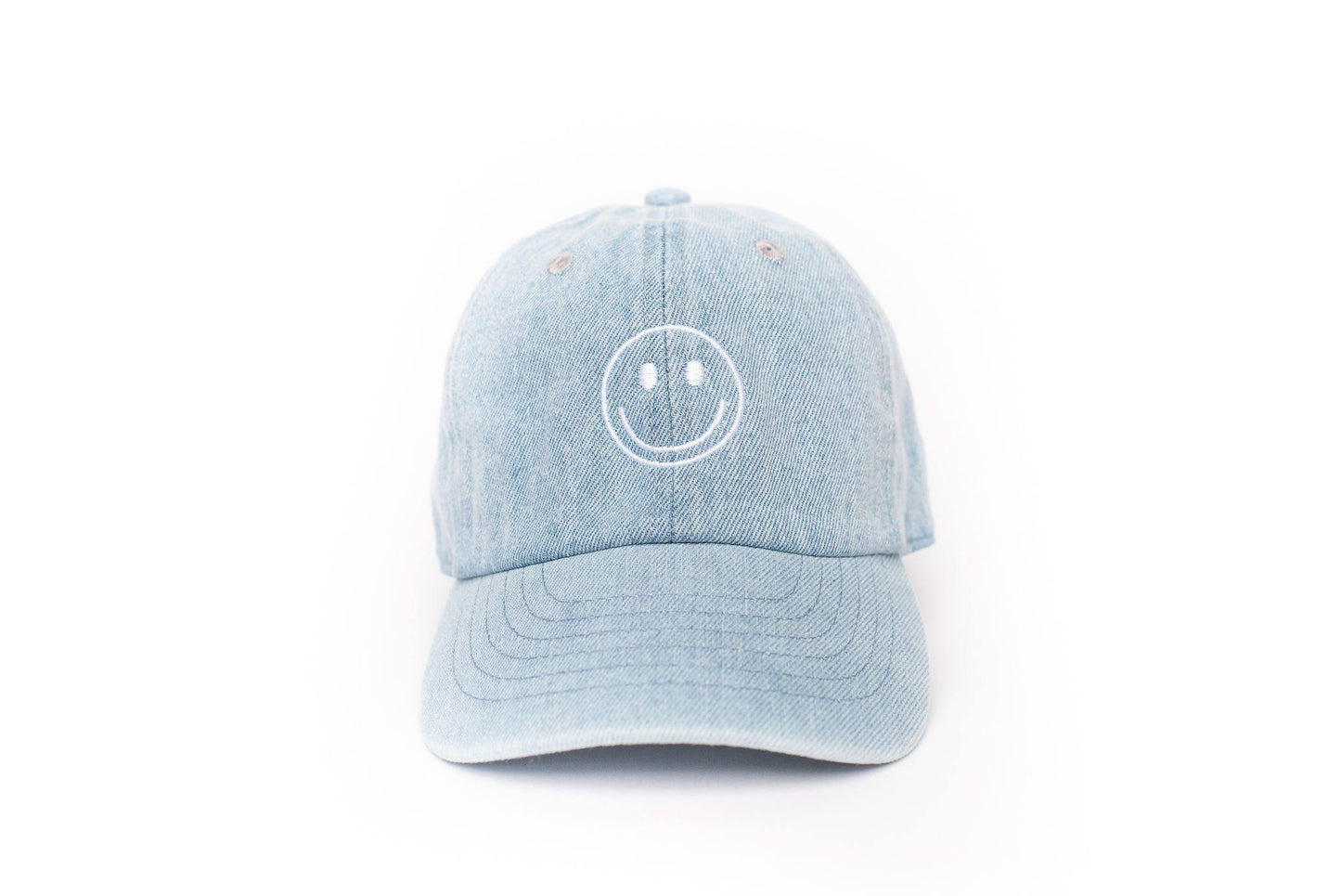Denim Smiley Face Hat