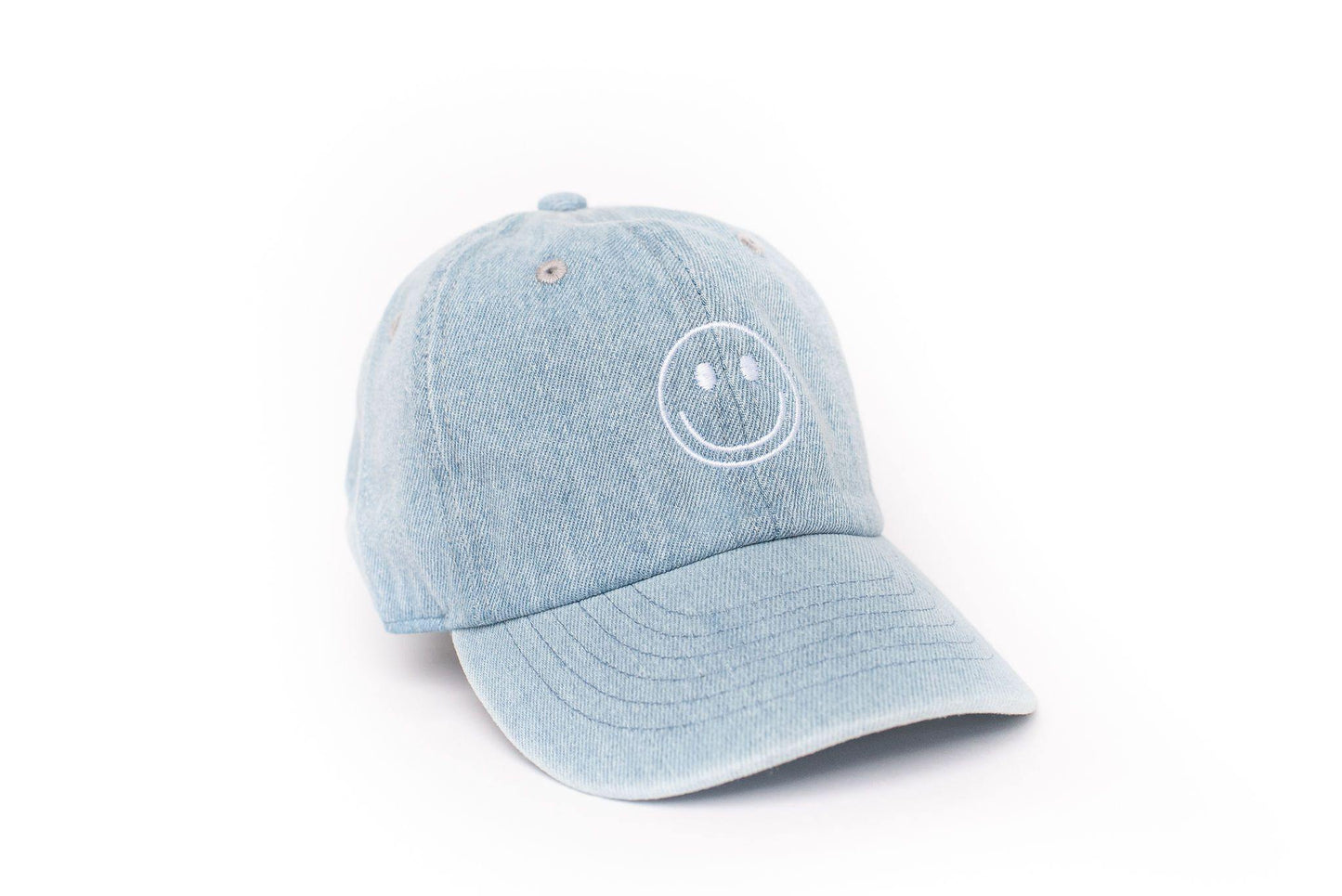 Denim Smiley Face Hat