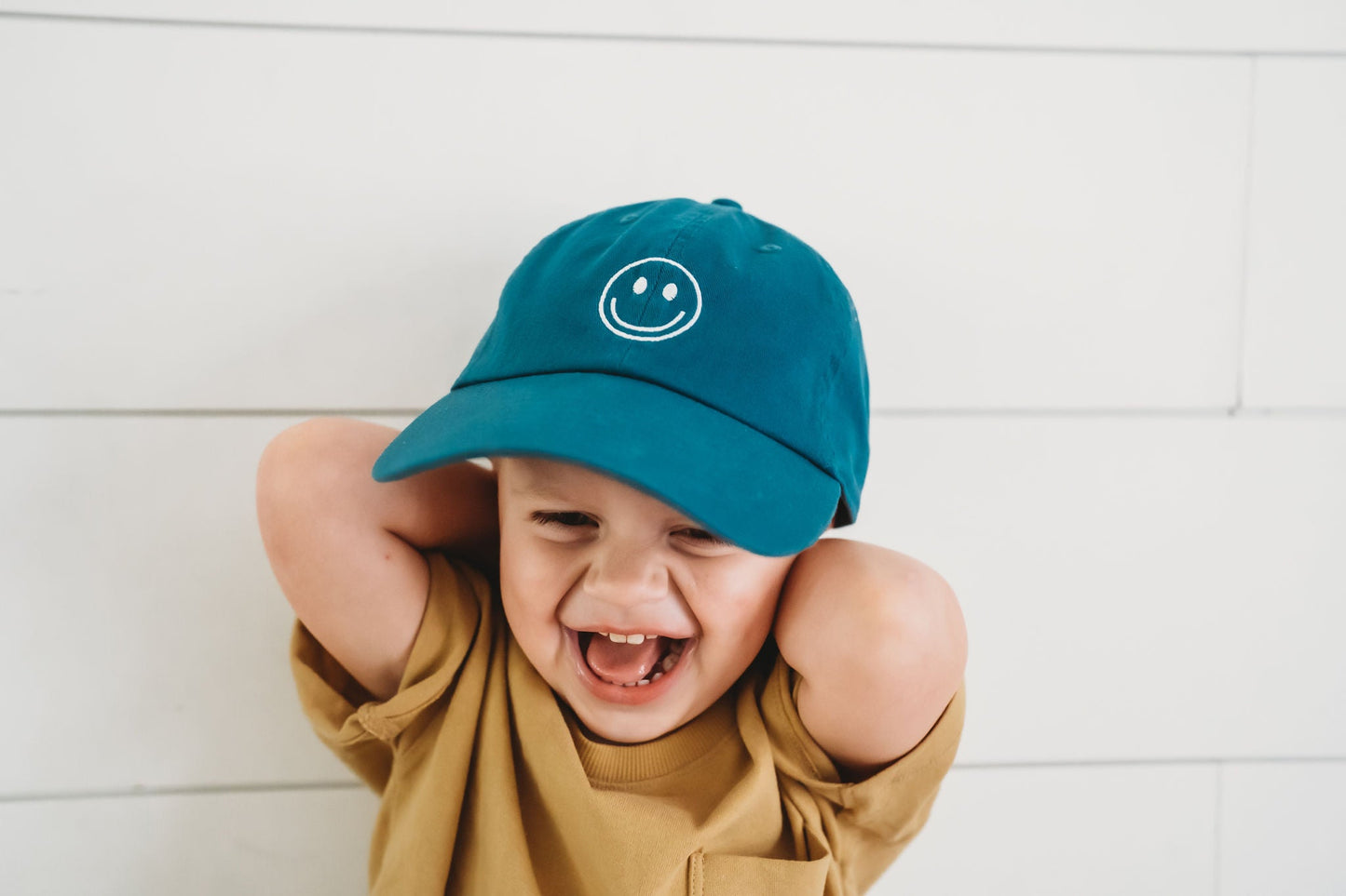 Navy Blue Smiley Face Hat