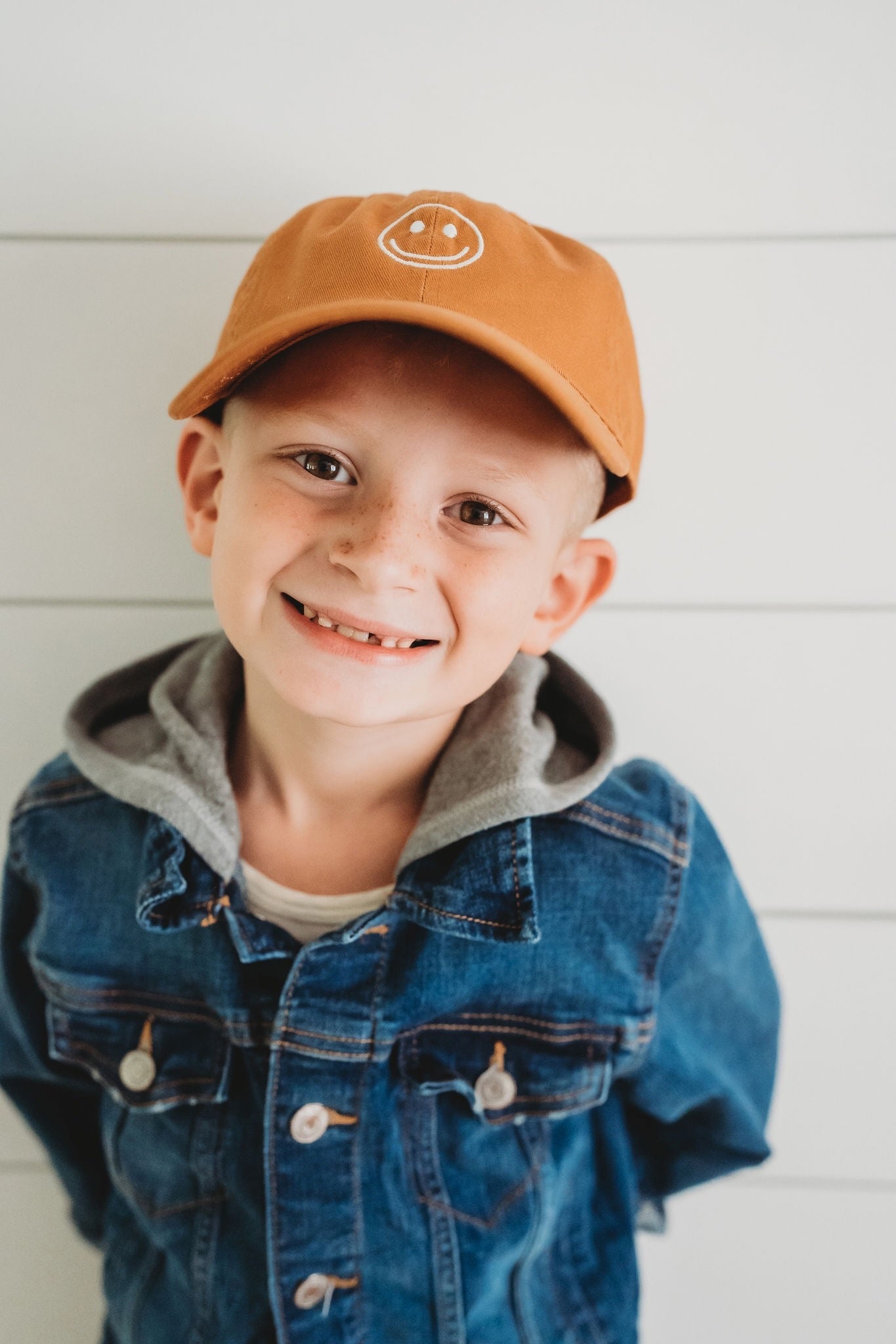 Navy Blue Smiley Face Hat
