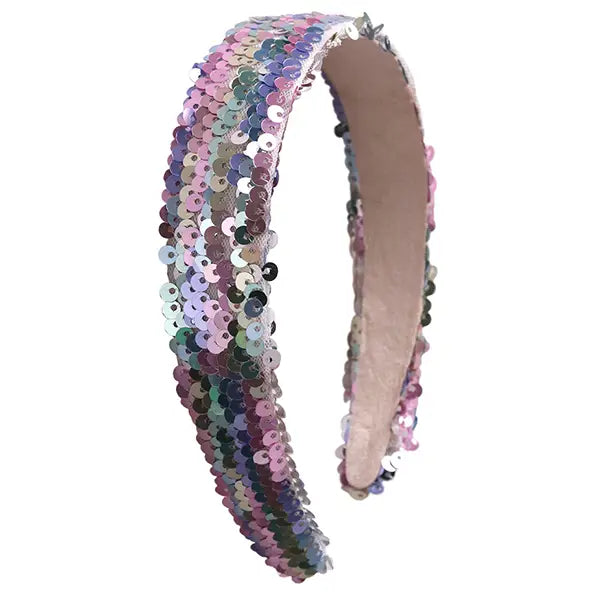 Pastel Rainbow Flip Sequin Headband