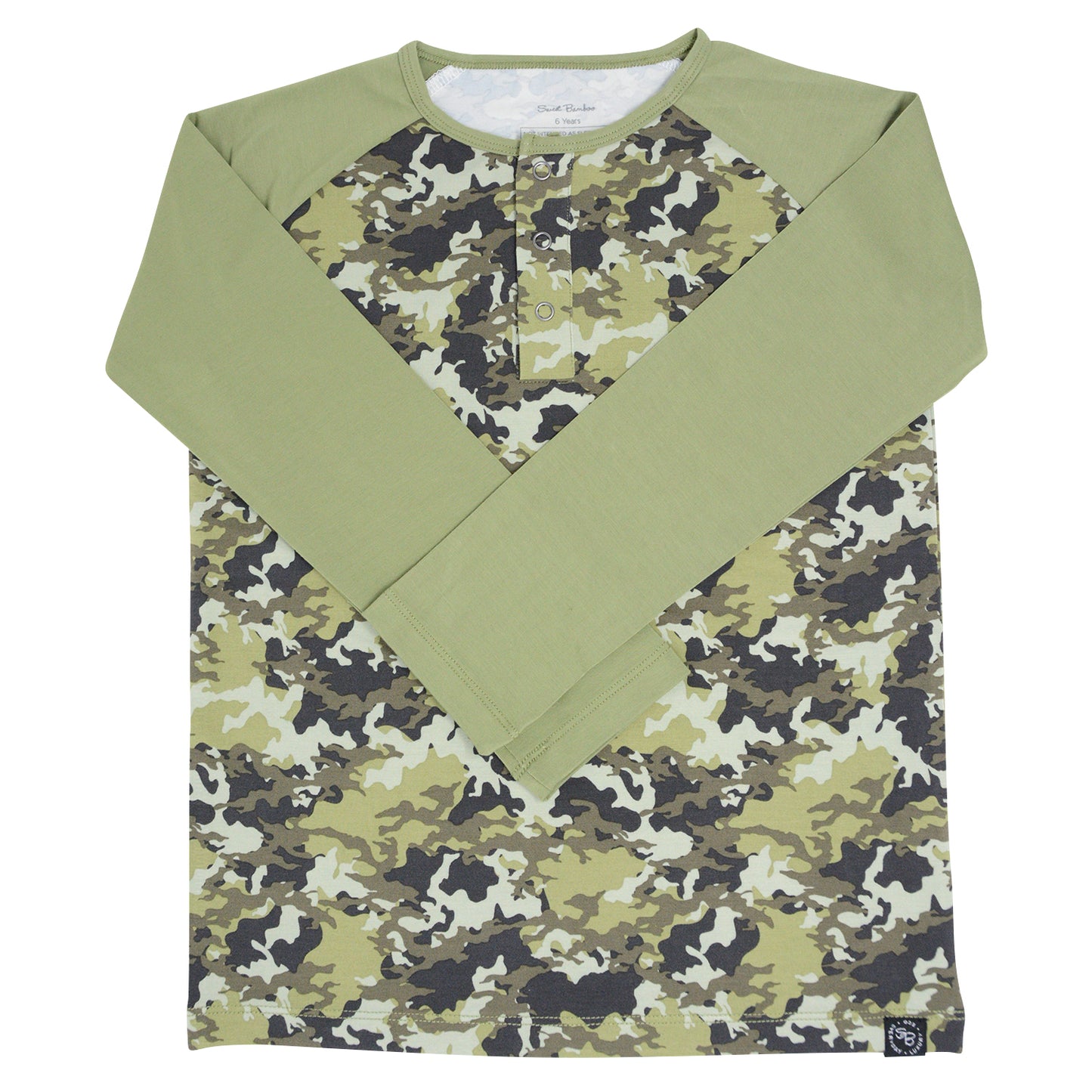 Green Camo Long Sleeve Top