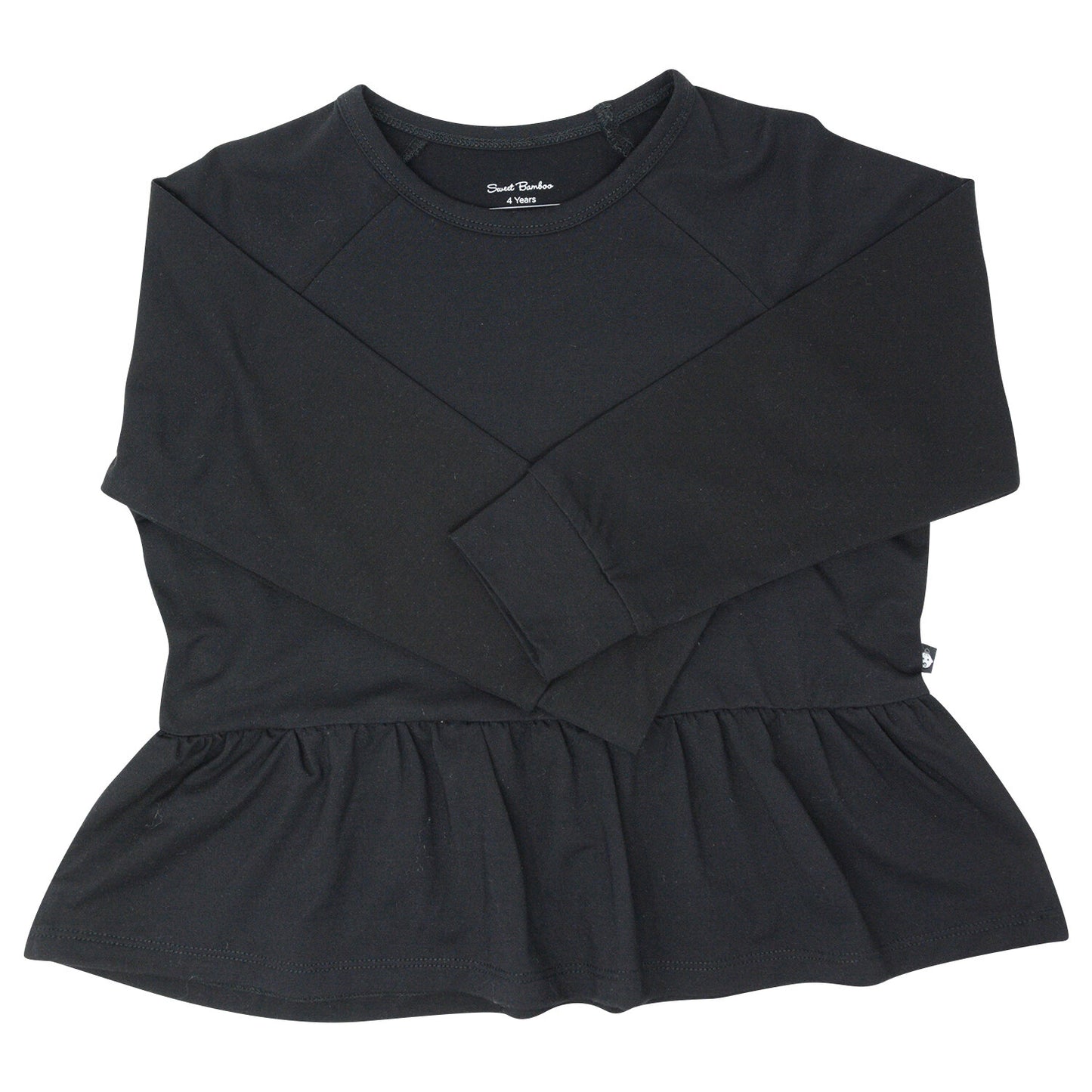 Black Ruffle Bottom Shirt