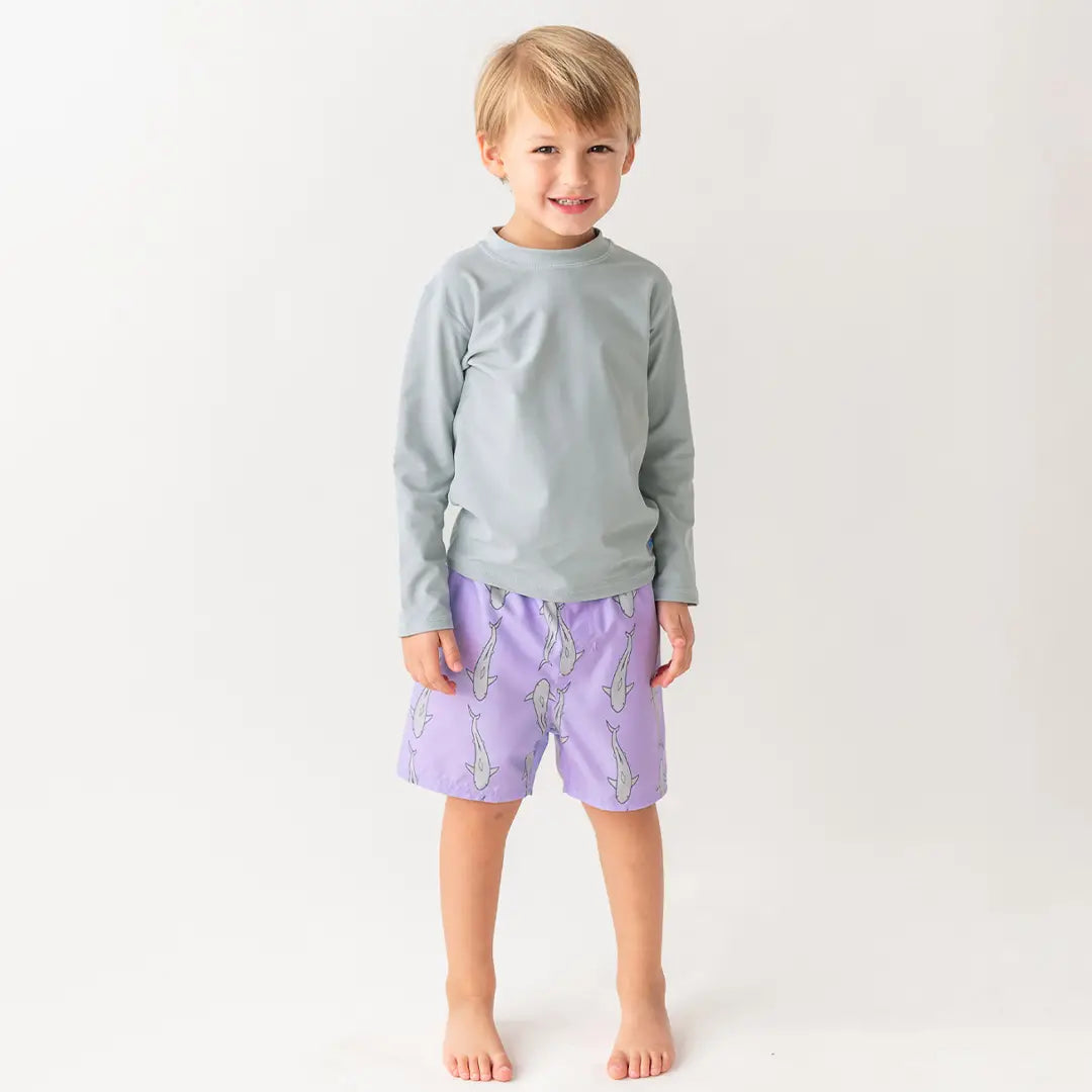 Jawsome Purple Swim Shorts
