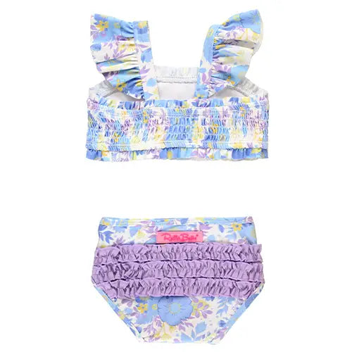 Pristine Blooms Smocked Bikini