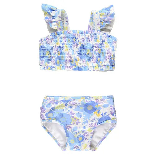Pristine Blooms Smocked Bikini