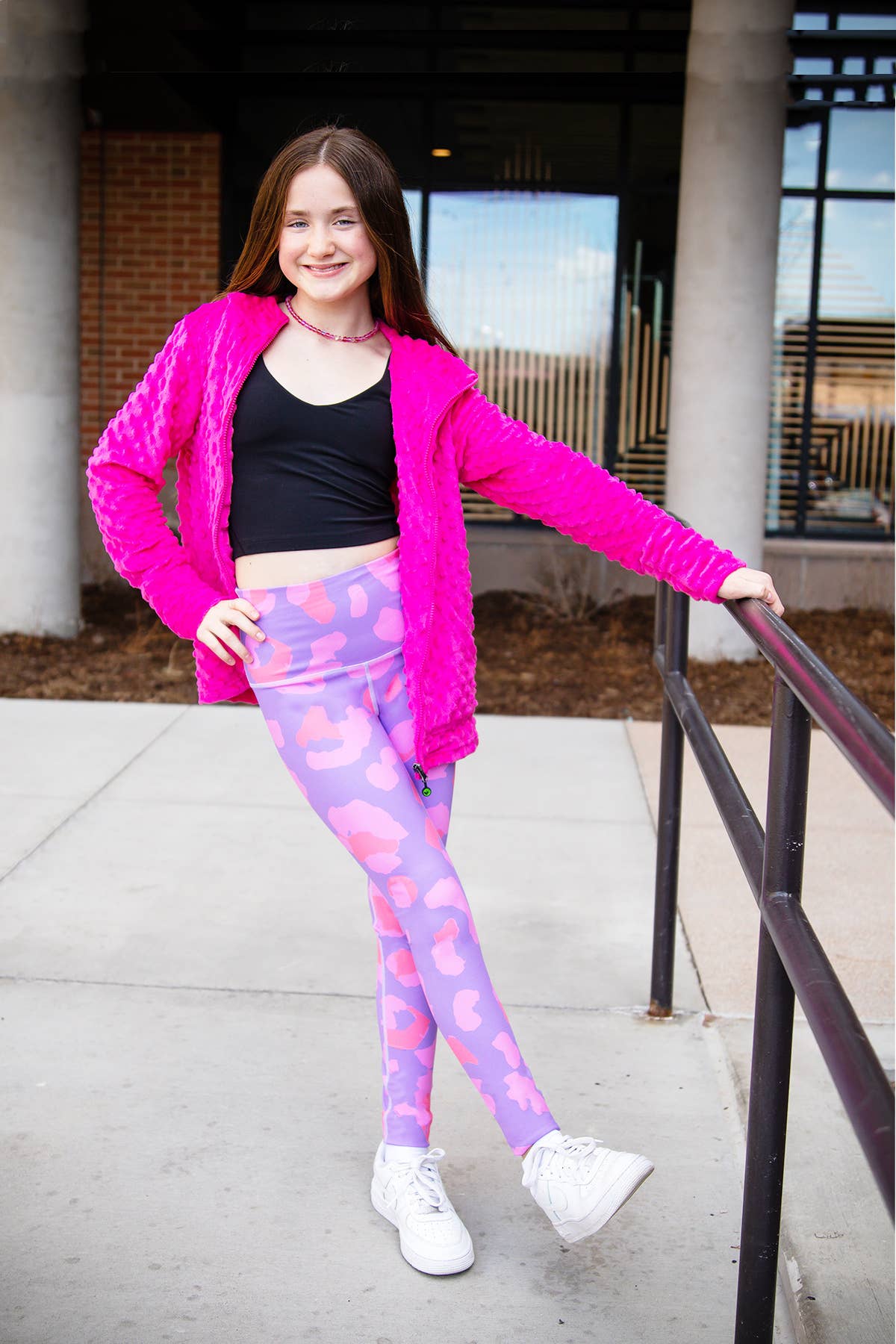 Pink + Purple Leopard Leggings