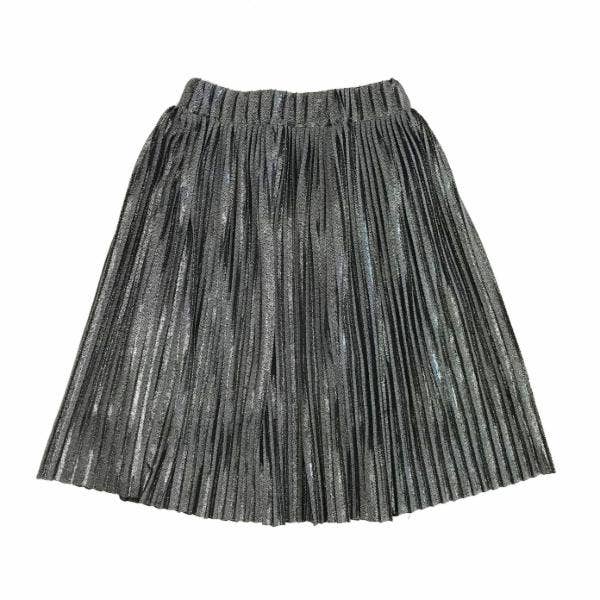 White metallic hotsell pleated skirt