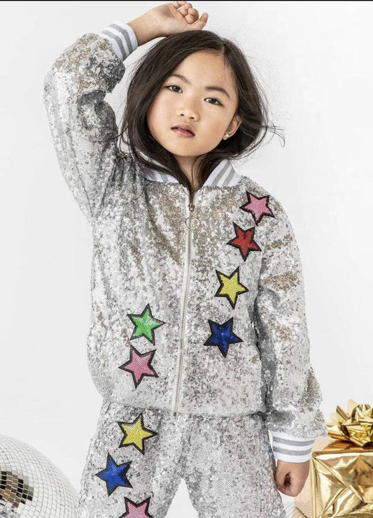 Unicorn Sequin Bomber