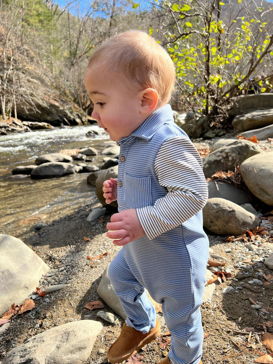 Blue Arlington Cosy Polo Romper
