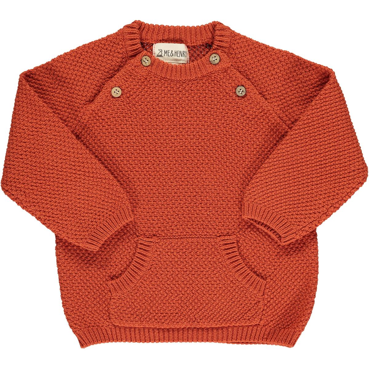 The Morrison Sweater will keep your little one warm and dapper! Made of incredibly soft 100% cotton, it looks smart with its buttons on the shoulders, and is perfect for all the budding gentlemen out there! Lookin' suave has never been so cosy!