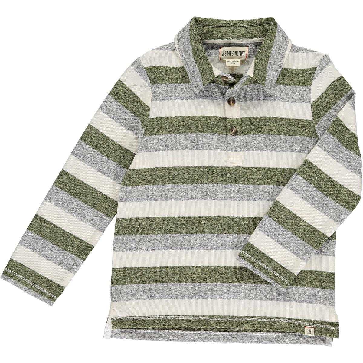 Harry Knitted Polo in Sage