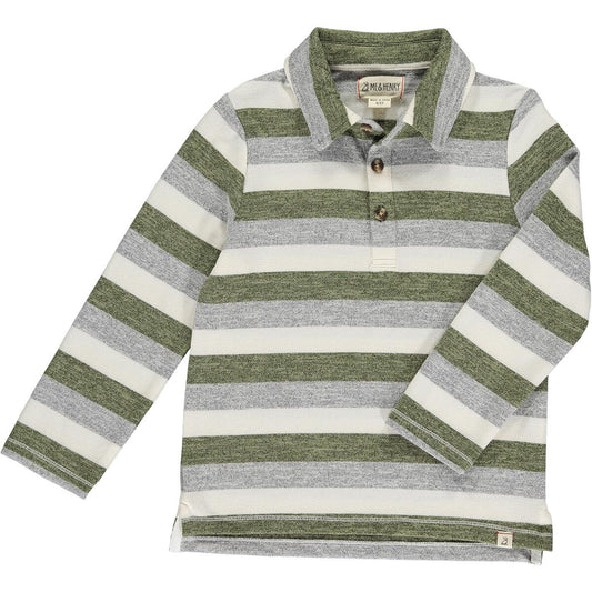 Harry Knitted Polo in Sage