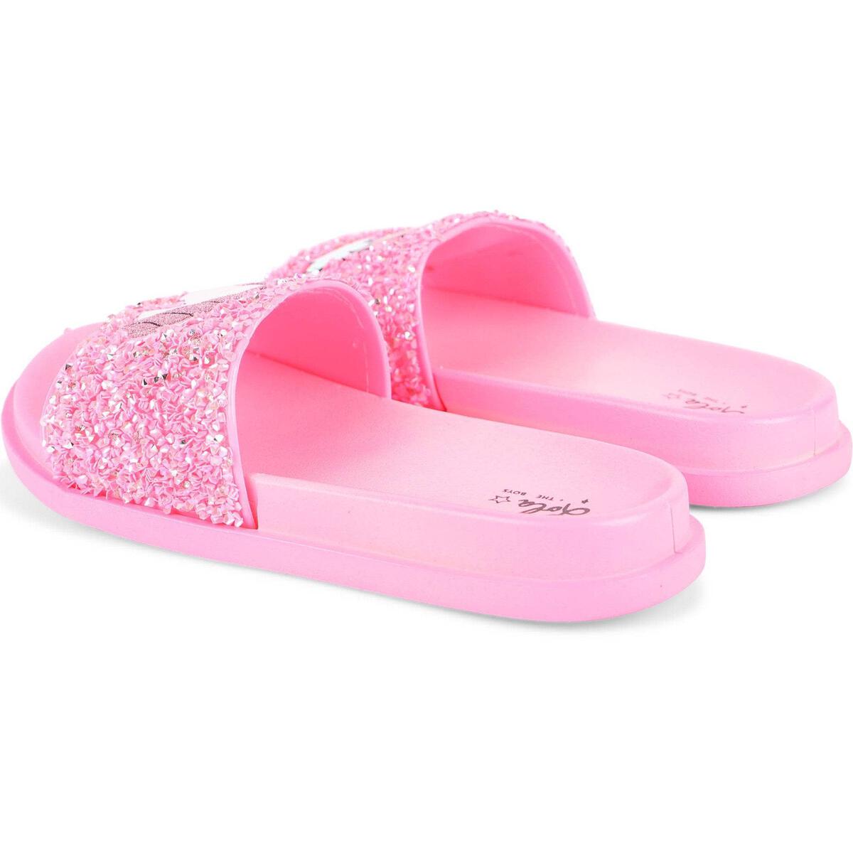 Pink Glitter Unicorn Slides