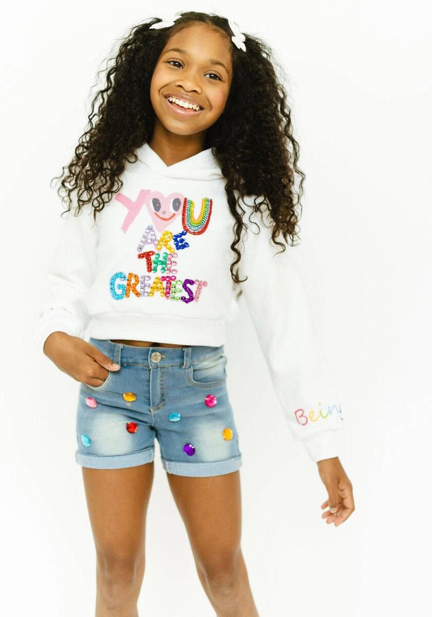 Rainbow Gem Jean Shorts