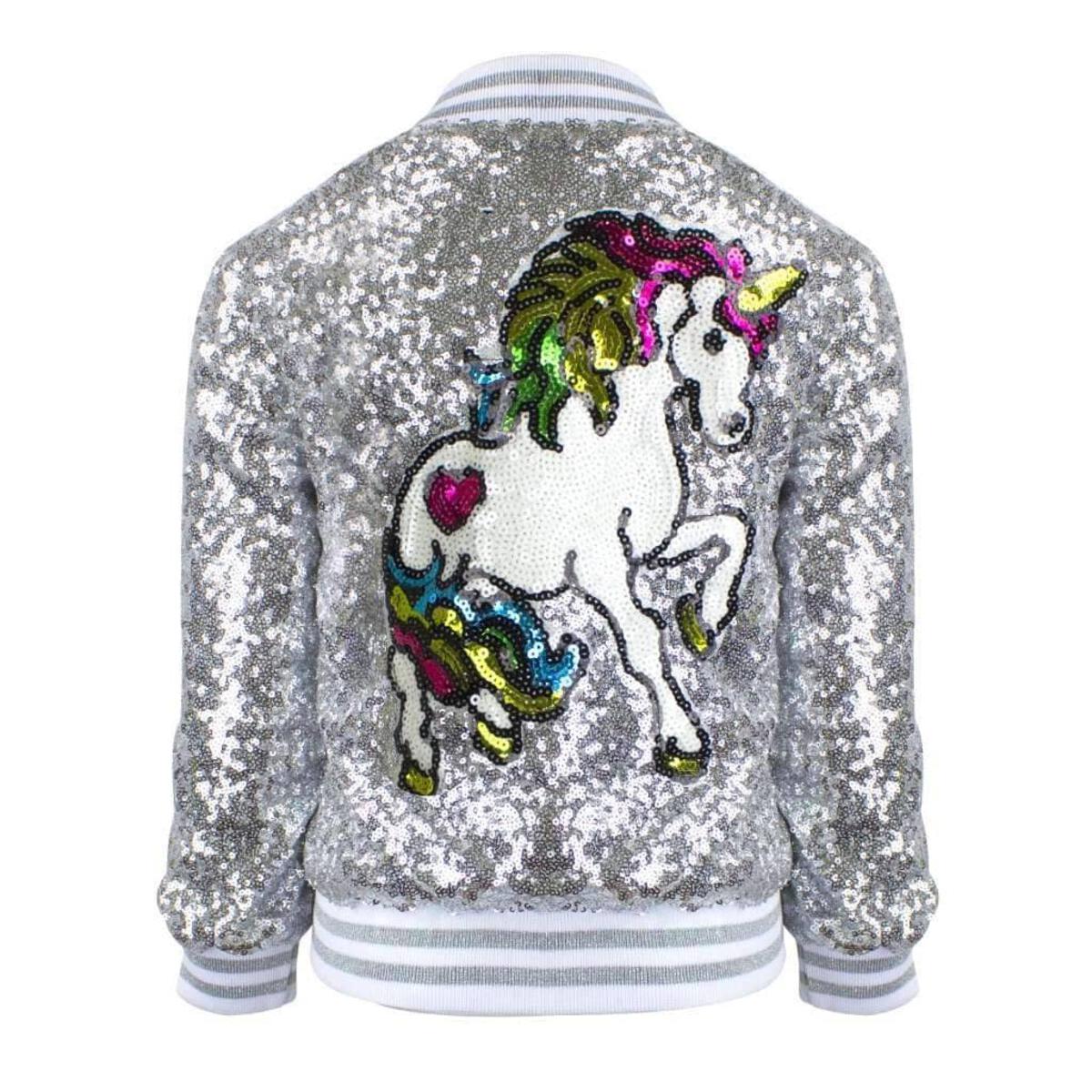 Unicorn Sequin Bomber