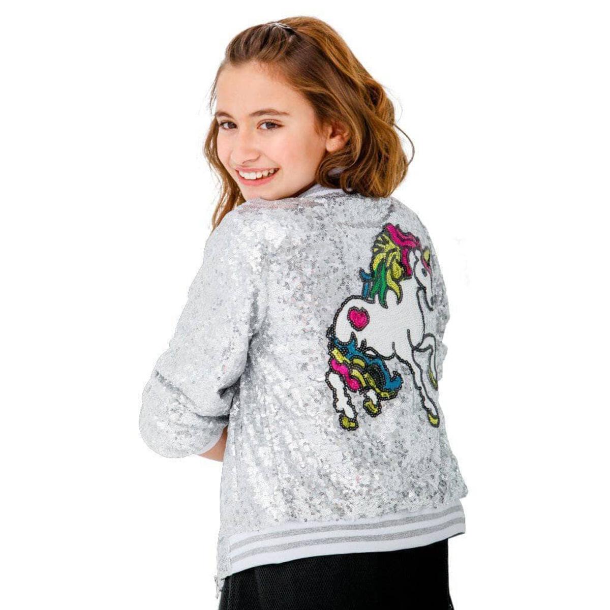 Unicorn Sequin Bomber