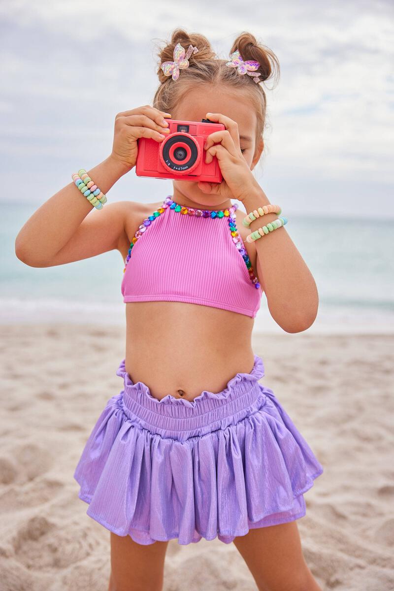 Lavender Metallic Skort