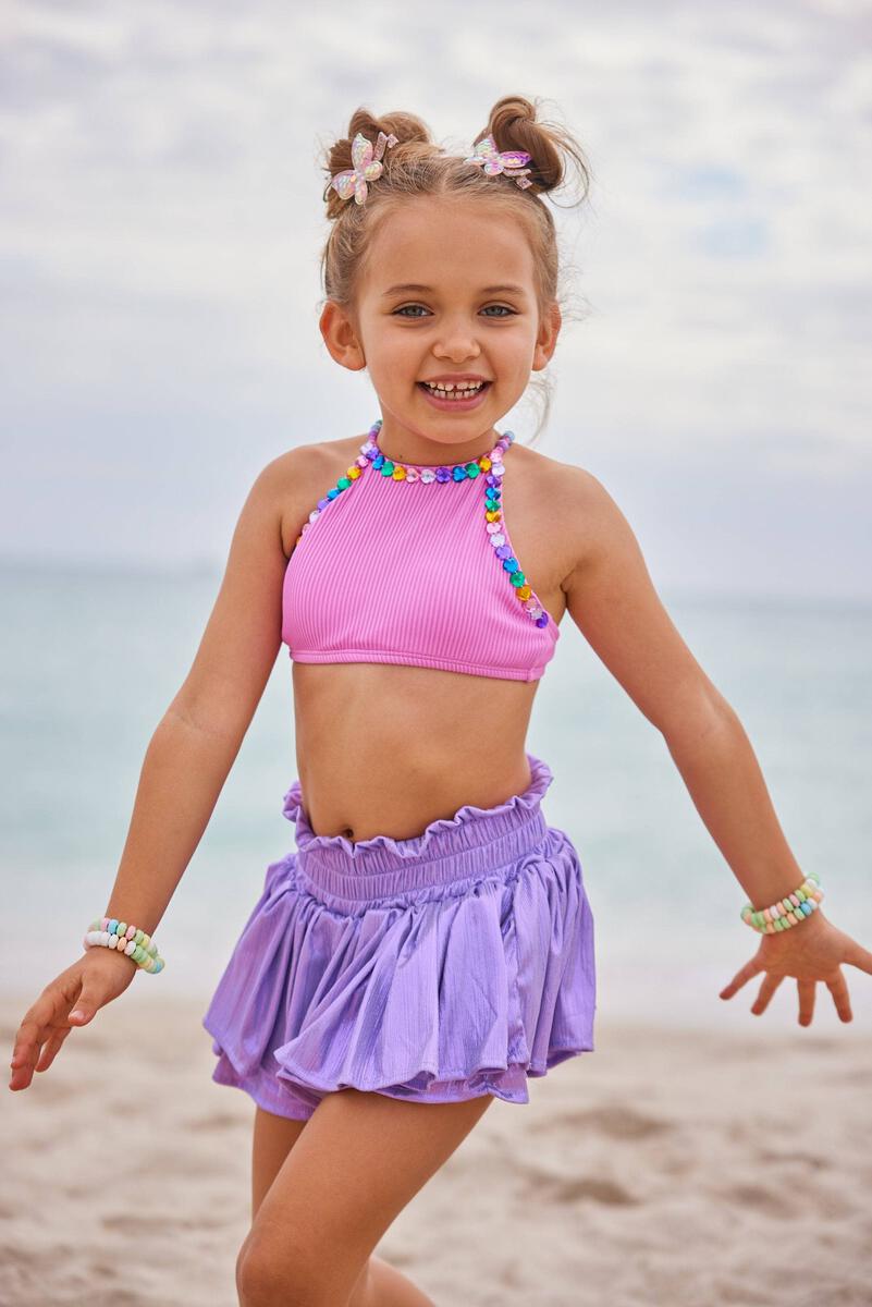 Lavender Metallic Skort