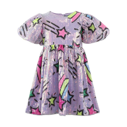Lavender Shooting Star Sequin Dress